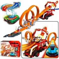 Tor z wyrzutnią- auto zmienia kolor. Wydawca: Rastar. SmakLiter.pl Opakowanie Tor z wyrzutnią- auto zmienia kolor