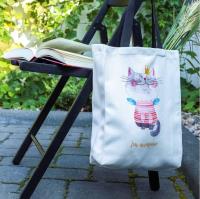 Torba na zakupy z kieszonką Kot Shopperka. Wydawca: Cozywood. SmakLiter.pl Opakowanie Torba na zakupy z kieszonką Kot Shopperka