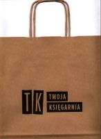 Torba papierowa szara Twoja Księgarnia. Wydawca: OSDW Azymut. SmakLiter.pl Opakowanie Torba papierowa szara Twoja Księgarnia
