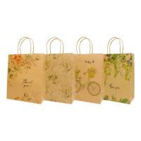 Opakowanie Torba prezentowa 26x32 kraft rower, kwiaty mix