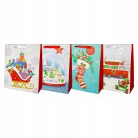 Opakowanie Torba prezentowa 26x32 świąteczna mix