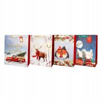 Opakowanie Torba prezentowa 26x32 Święta brokat mix