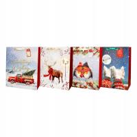 Opakowanie Torba prezentowa 32x41 Święta brokat mix