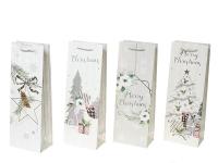 Opakowanie Torebka na butelkę z motywem świątecznym MIX