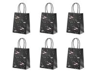 Opakowanie Torebka na prezent nietoperze czarna 14x18x8cm