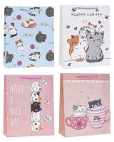 Opakowanie Torebka ozdobna Kotki 26x32x10cm mix ROZETTE 12 szt