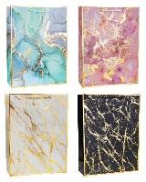 Opakowanie Torebka ozdobna Marmur 31x42x12cm mix ROZETTE