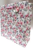 Opakowanie Torebka ozdobna matowa 35x37x12cm róże GB23160