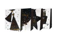 Opakowanie Torebka płaska średnia biało czarna