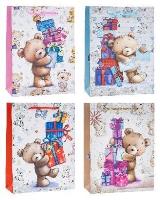 Opakowanie Torebka Pop-Up 3D Miś 31x40x12cm mix ROZETTE