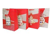 Opakowanie Torebka prezentowa świąteczna 23,5x19,5x8cm MIX