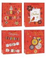 Opakowanie Torebka świąteczna 26x32x10cm mix ROZETTE