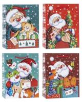 Opakowanie Torebka świąteczna Mikołaj 18x23x8cm mix ROZETTE