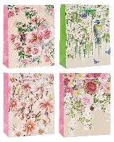 Opakowanie Torebka z brokatem Kwiaty 31x40x12cm mix ROZETTE