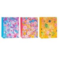 Opakowanie Torebka z brokatem Kwiaty 31x42x10cm mix ROZETTE