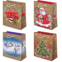 Opakowanie Torebki prezentowe BN T-2 KRAFT S-2 Święta 10 sztuk