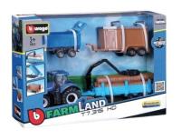 Tractor Gift Set + 3 trailers 10cm BBURAGO. Wydawca: BBurago. SmakLiter.pl Opakowanie Tractor Gift Set + 3 trailers 10cm BBURAGO