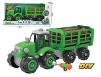 Opakowanie Traktor z przyczepą do skręcania ze śrubokrętem