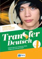 Transfer Deutsch 4 Podręcznik. Autor: Agnieszka Sibiga   Elżbieta Reymont   Małgorzata. SmakLiter.pl Okładka książki Transfer Deutsch 4 Podręcznik