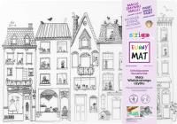 Opakowanie Transparentna mata Strigo Funny Mat Budynki z kotami 48x33.5 cm