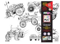 Opakowanie Transparentna mata Strigo Funny Mat Monster trucks 48x33.5 cm
