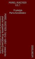 U.S. 1. Autor: Rukeyser Muriel. SmakLiter.pl Okładka książki U.S. 1