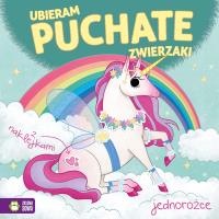 Ubieram puchate zwierzaki. Jednorożce. Autor: brak autora, Monika Pakulska. SmakLiter.pl Okładka książki Ubieram puchate zwierzaki. Jednorożce