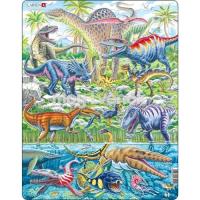 Opakowanie Układanka Dinozaury, które latają, biegają i nurkują 70 elementów