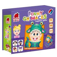 Układanka magnetyczna Śmieszne grymasy. Wydawca: Roter Kafer. SmakLiter.pl Opakowanie Układanka magnetyczna Śmieszne grymasy