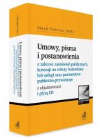 Okładka książki Umowy, pisma i postanowienia + CD