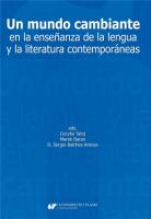 Un mundo cambiante en la ensenanza de la lengua.... Autor: red. R. Sergio Balches Arenas, Baran Marek, Cecyl. SmakLiter.pl Okładka książki Un mundo cambiante en la ensenanza de la lengua...