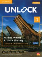 Unlock Level 1 Reading, Writing and Critical Thinking Student's Book with Digital Pack. Autor: Ostrowska Sabina, Kate Adams, Sowton Chris. SmakLiter.pl Okładka książki Unlock Level 1 Reading, Writing and Critical Thinking Student's Book with Digital Pack