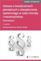 Ustawa o świadczeniach pieniężnych z... Autor: Radzisław Andrzej, Tonder Renata. SmakLiter.pl Okładka książki Ustawa o świadczeniach pieniężnych z..