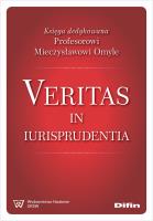 Okładka książki Veritas in iurisprudentia