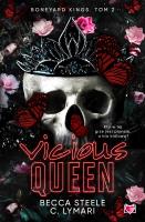Vicious Queen. Boneyard Kings. Tom 2. Autor: Becca Steele. SmakLiter.pl Okładka książki Vicious Queen. Boneyard Kings. Tom 2