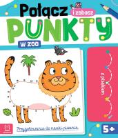 W zoo. Połącz punkty i zobacz! Przygotowanie do nauki pisania. Ścieralny pisak. Autor: Podgórska Anna. SmakLiter.pl Okładka książki W zoo. Połącz punkty i zobacz! Przygotowanie do nauki pisania. Ścieralny pisak