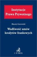 Okładka książki Wadliwość umów kredytów frankowych
