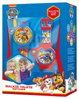 Walkie Talkie z zegarkiem Paw Patrol PW19911. Wydawca: Kids Euroswan. SmakLiter.pl Opakowanie Walkie Talkie z zegarkiem Paw Patrol PW19911