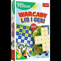 Warcaby Lis i Gęsi - Rodzina Treflików TREFL. Wydawca: Trefl. SmakLiter.pl Opakowanie Warcaby Lis i Gęsi - Rodzina Treflików TREFL