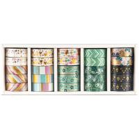Washi Tape Gold Narcissus SET1 display mix 25 sztuk. Wydawca: Narcissus. SmakLiter.pl Opakowanie Washi Tape Gold Narcissus SET1 display mix 25 sztuk