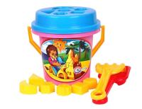 Wiaderko do piasku z sorterem i akcesoriami. Wydawca: Technok. SmakLiter.pl Opakowanie Wiaderko do piasku z sorterem i akcesoriami