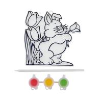 Opakowanie Wielkanocny witrażyk z farbkami zając