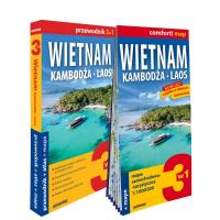 Wietnam Kambodża Laos 3w1 przewodnik + atlas + mapa. Autor: Królczyk Jakub. SmakLiter.pl Okładka książki Wietnam Kambodża Laos 3w1 przewodnik + atlas + mapa