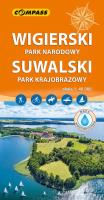 Wigierski Park Narodowy, Suwalski Park Krajobrazowy mapa laminowana. Autor:   Praca zbiorowa. SmakLiter.pl Okładka książki Wigierski Park Narodowy, Suwalski Park Krajobrazowy mapa laminowana