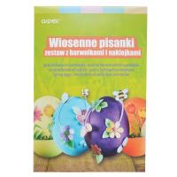 Opakowanie Wiosenne pisanki zestaw z barwnikami i naklejkami