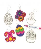 Opakowanie Witraże dekoracyjne do kolorowania 6 szt. Baker Ross mix wzorów