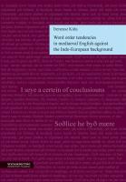 Word order tendencies in mediaeval English... Autor: Ireneusz Kida. SmakLiter.pl Okładka książki Word order tendencies in mediaeval English..