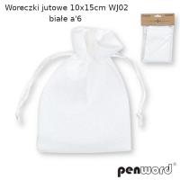 Opakowanie Woreczki jutowe białe 10x15cm 6szt