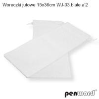 Opakowanie Woreczki jutowe białe 36x15cm 2szt