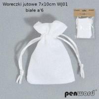 Opakowanie Woreczki jutowe białe 7x10cm 6szt